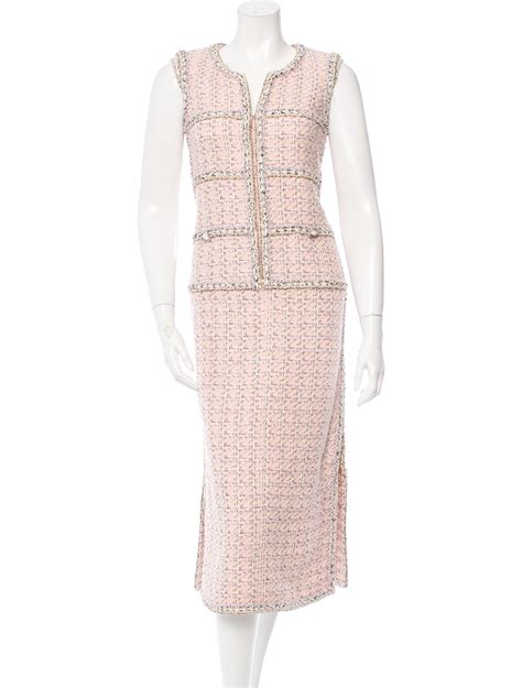 chanel tweed dress 2014|Chanel tweed vintage dress.